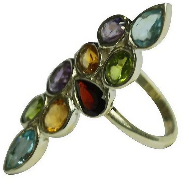 Multi Colored Gemstone Ring