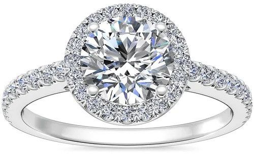 Women\'s Classic Halo Diamond Engagement Ring