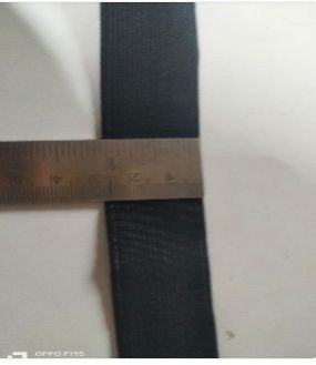 25mm Black Woven Elastic