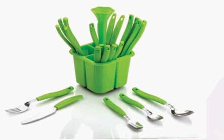 Prachit Dleuxy Green Cutlery Set