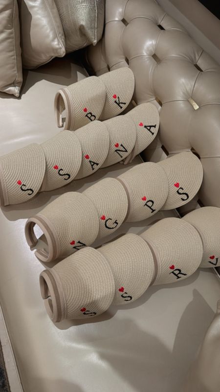 Girls Summer Embroidered Straw Hat Set