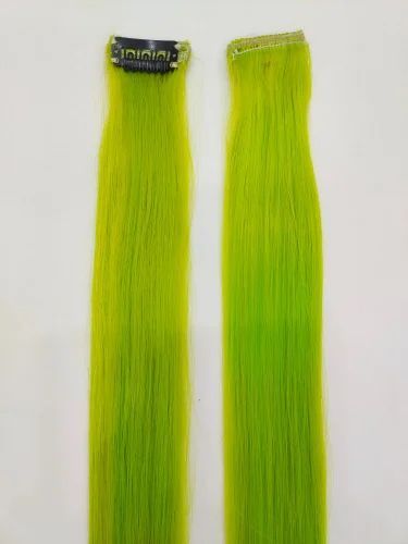 Green Synthetic Clip In Hair Extension