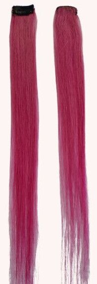 Rose Pink Real Hair One Clip In Streaks