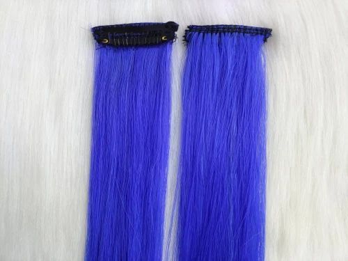 Synthetic Blue Single Clip in Streak