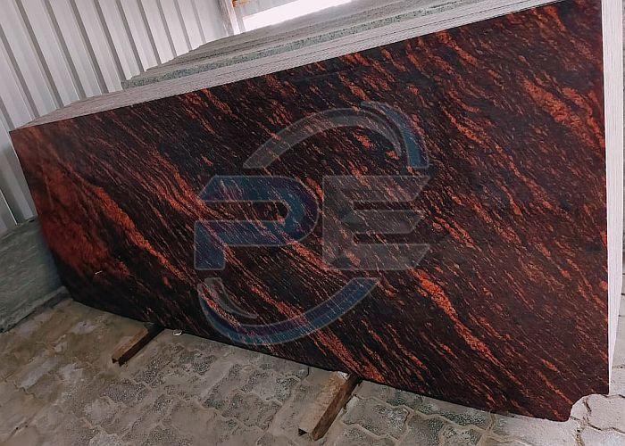 Polished Himalayan Red Granite Slab