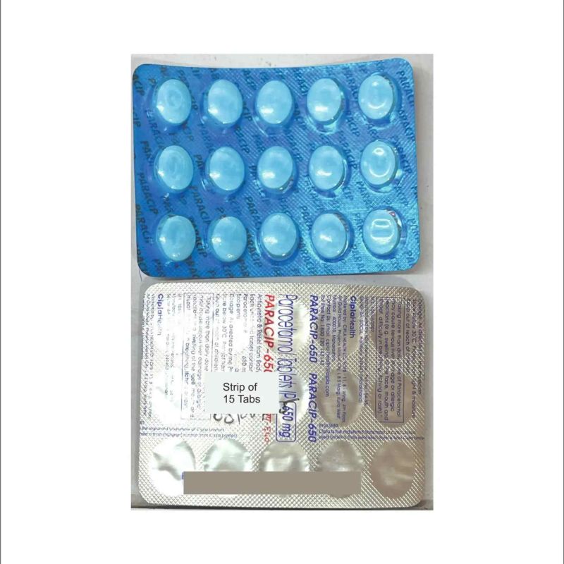 Paracip 650mg  Paracetamol Tablet