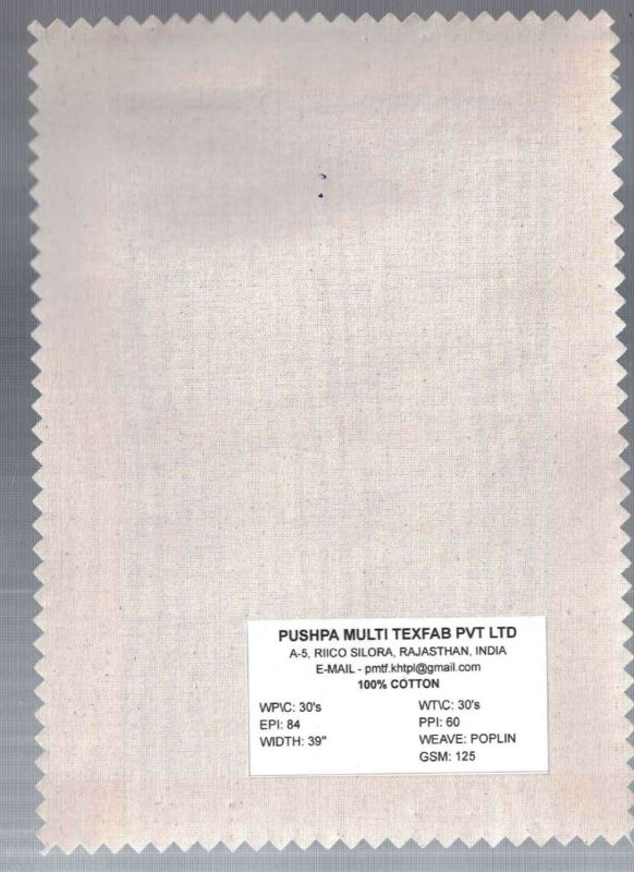 125 GSM Cotton Poplin Fabric