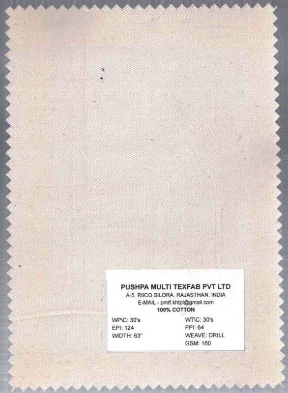 160 GSM Cotton Drill Fabric