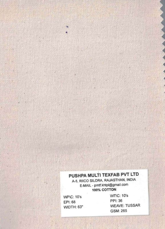 265 GSM Tussar Cotton Fabric