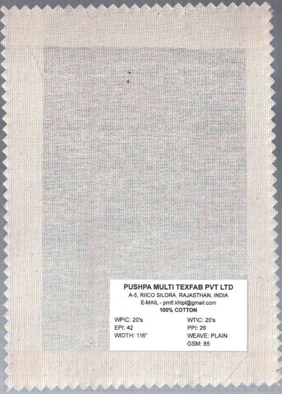 85 GSM Cotton Plain Fabric
