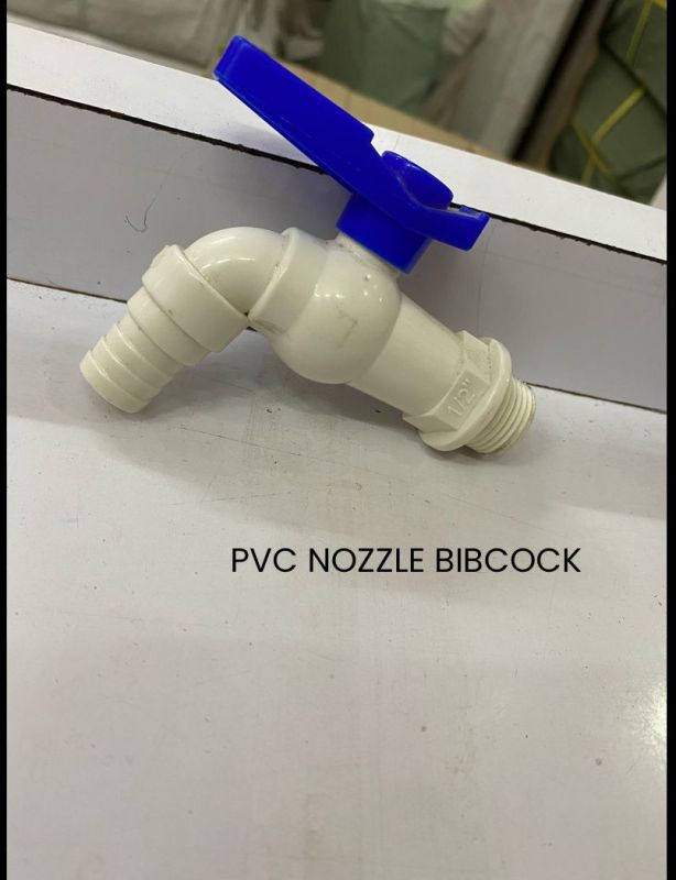 PVC Nozzle Bibcock Blue Handle Tap