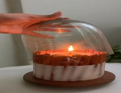 Glass Bell Jar Candle