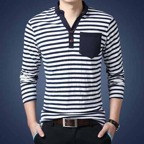 Men Full Sleeves Cotton T Shirt