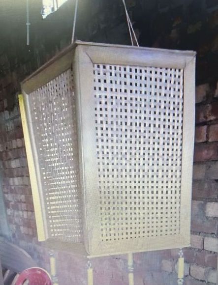 Grid Box Bamboo Hanging Lamp