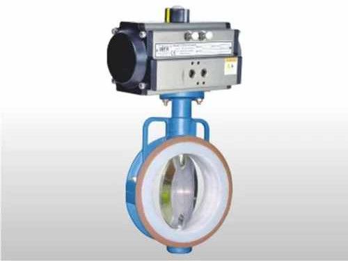 Pneumatic FEP Pfa Lined Butterfly Valve