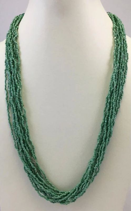 NK 10981 Green Beaded Necklace