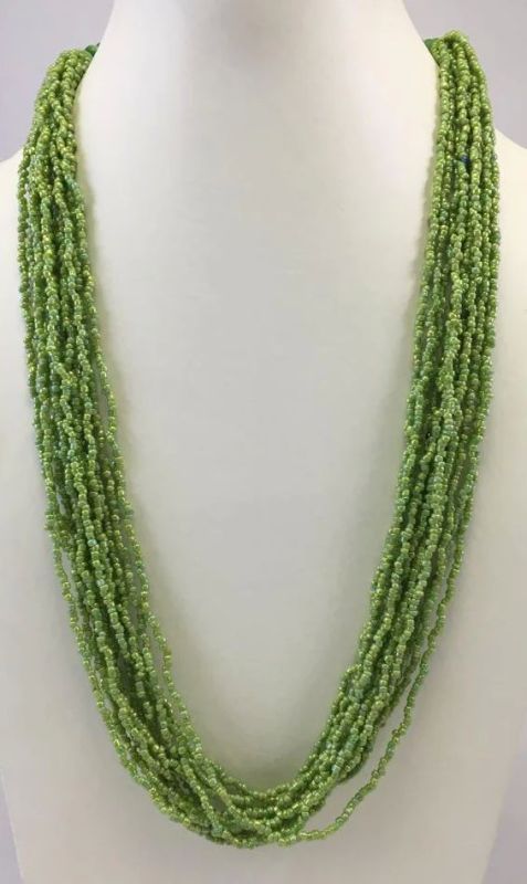 NK 10987 Green Beaded Necklace