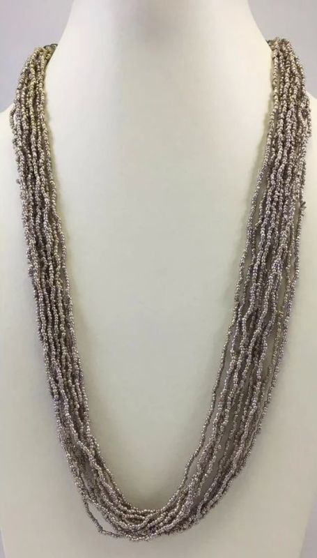 NK 10988 Grey Beaded Necklace