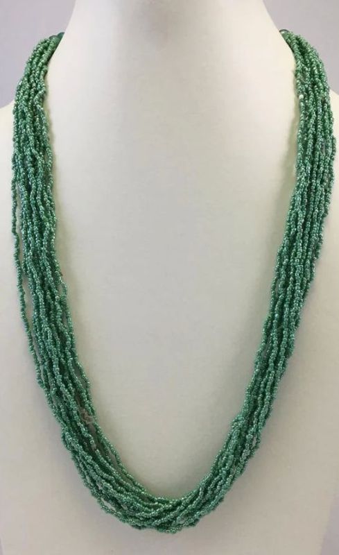 NK 11001 Green Beaded Necklace