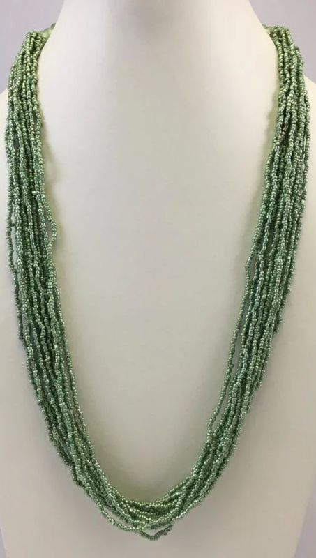 NK 11003 Green Beaded Necklace
