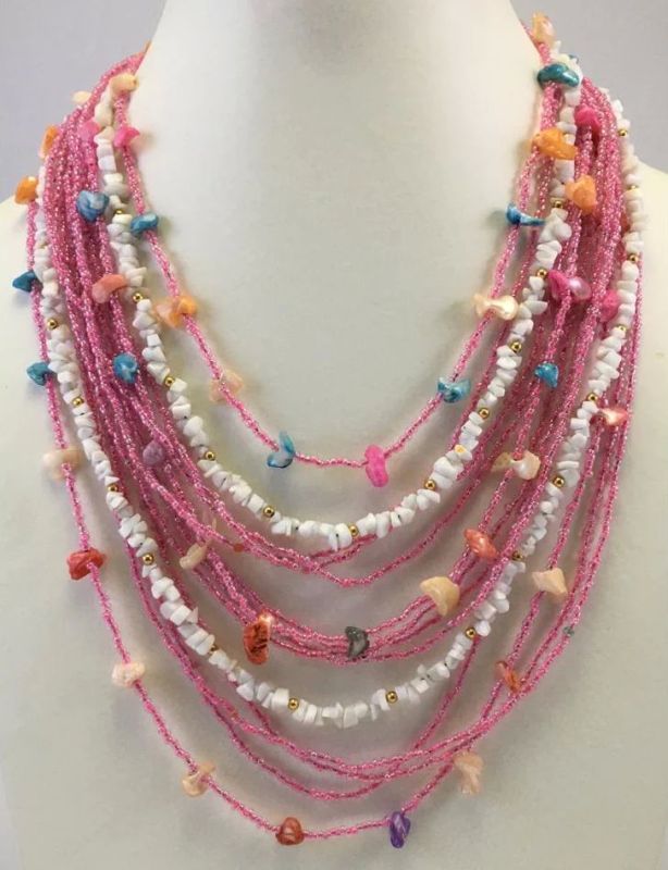 NK 11014 Multicolor Beaded Necklace