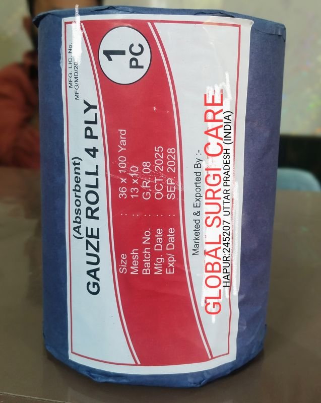 High Absorbency Bleached Absorbent Gauze Roll