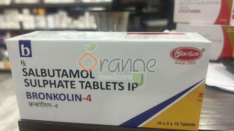 Bronkolin Salbutamol Sulphate 4mg Tablets