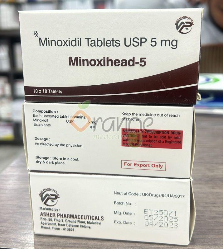 Minoxihead 5mg Minoxidil Tablets