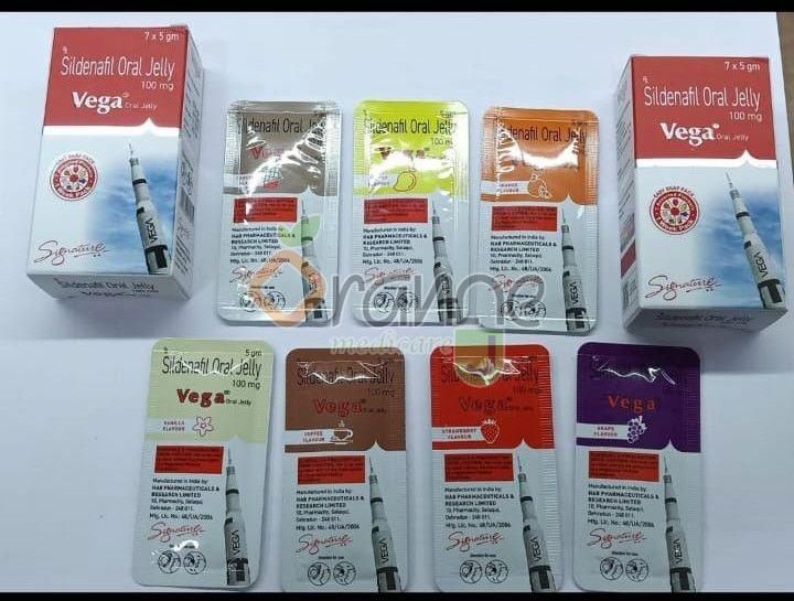 Vega Sildenafil 100mg Oral Jelly Sachet