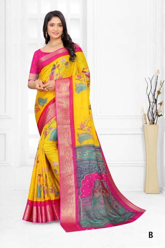 Ladies Party Wear Printed Fancy  Saree