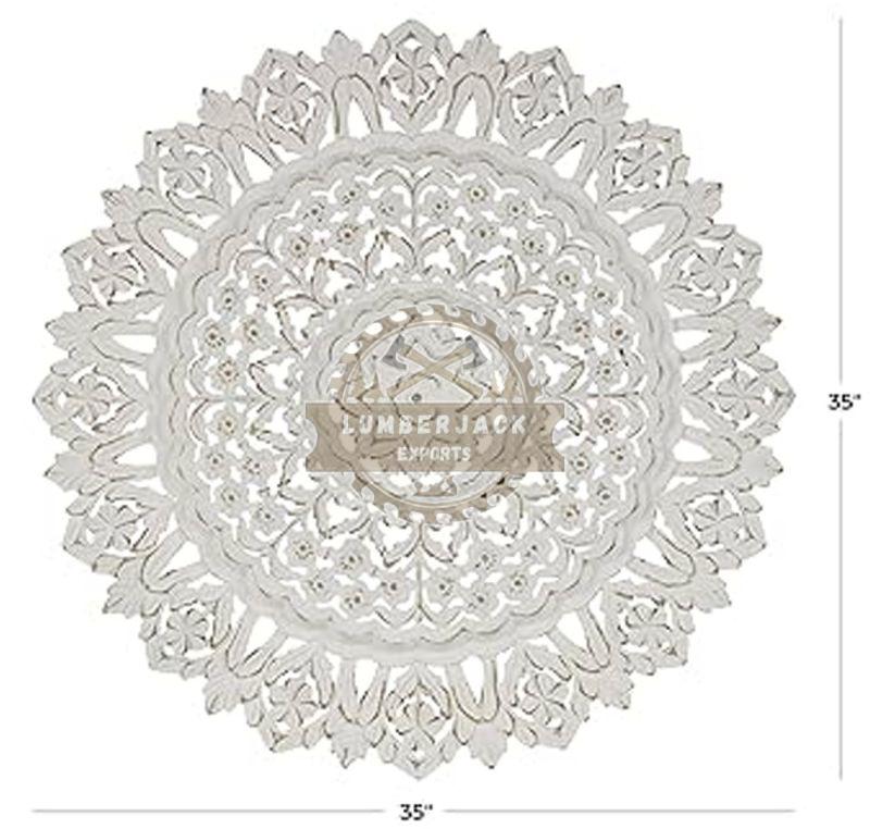 Sheesham Bloom Crest Round Wall Panel
