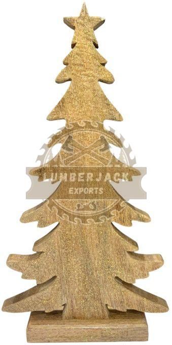 Wooden Decorware Christmas Star Tree Sculpture