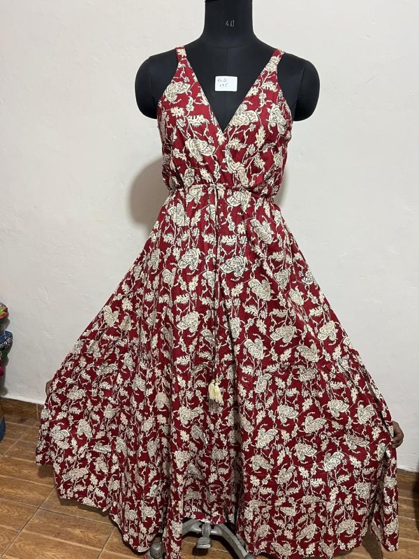 Ladies Silk Gold Dress