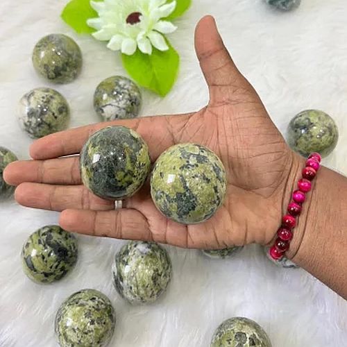 Green Tremolite Gemstone Sphere
