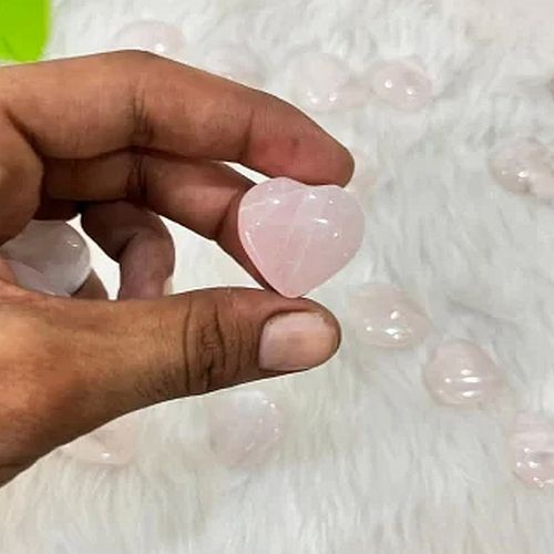 Heart Shape Rose Quartz Stone