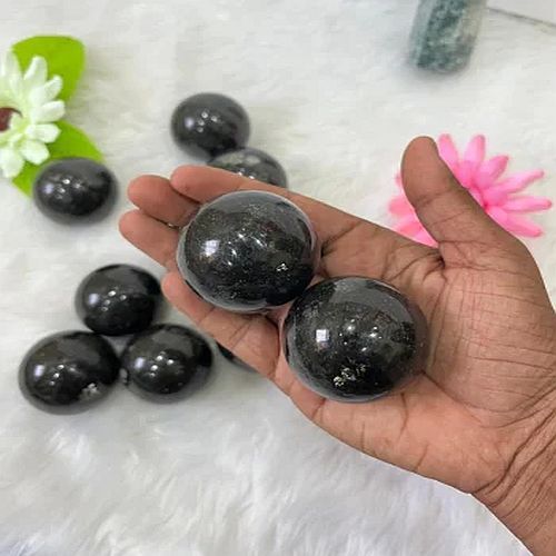 Natural Black Onyx Sphere for Healing