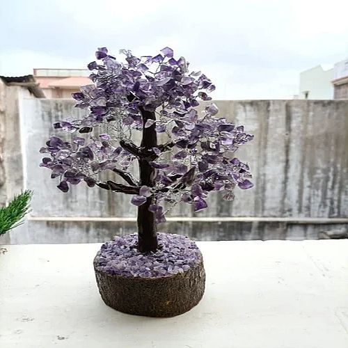 Purple Agate Gemstone Tree