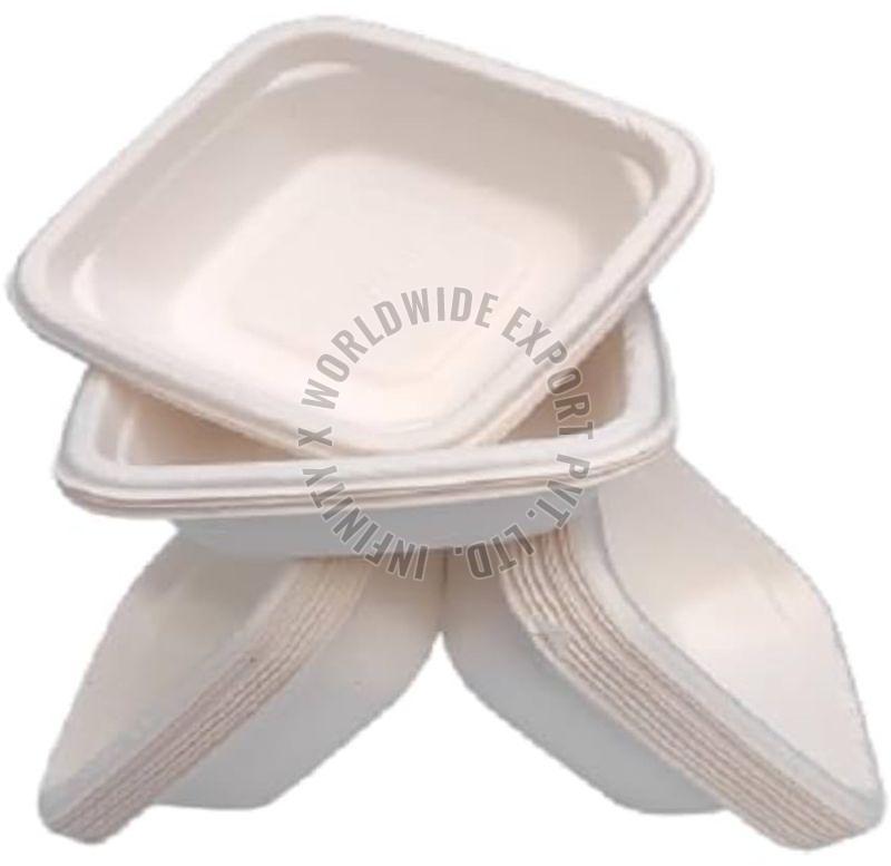 Square Sugarcane Bagasse Disposable Bowl