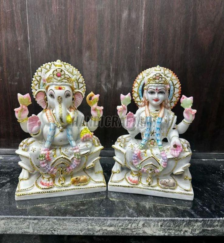 Marble Laxmi Ganesh Statue