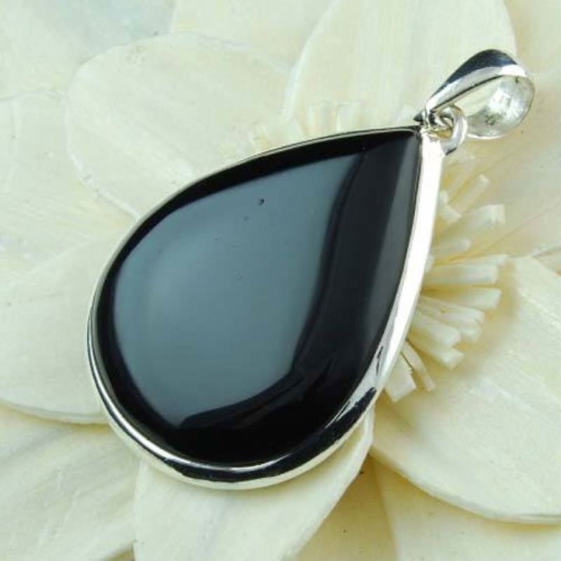 Onyx Black Drop Pendant