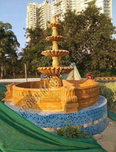 Brown Marble Fountain Round