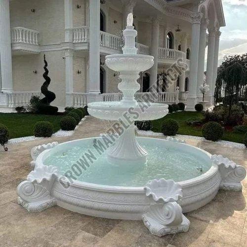 White Marble Water Fountain Outdoor