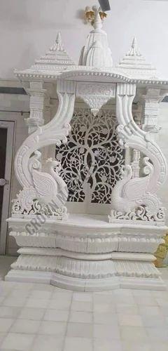 3.5 Feet Home White Marble Temple