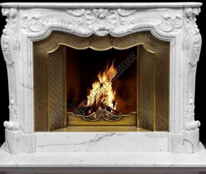 Carved Marble Fireplace