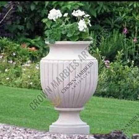 White Marble Flower Pot