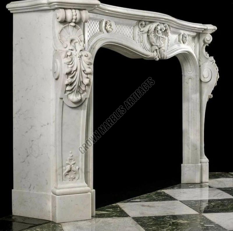 Italian Marble Stone Fireplace