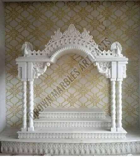 6 feet pooja white marble temple