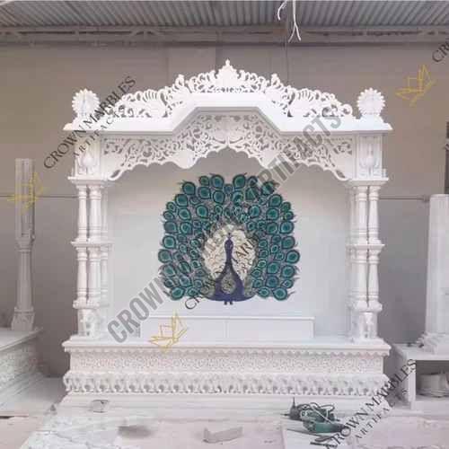 6 Feet White Marble Temple