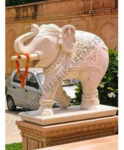 Marble Elephant Statue