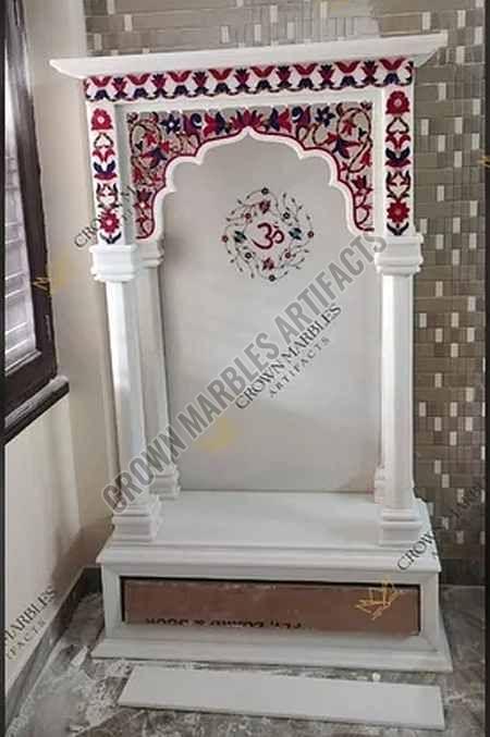 9 Feet Inlay Marble Temple